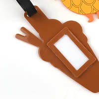 Étiquette de bagage en silicone, étiquette de valise de dessin animé, étiquette de bagage étanche, porte-valise de voyage, accessoire de sac à main mignon
