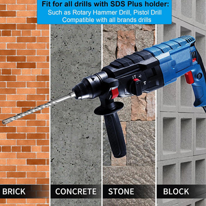 7pcs SDS cộng với khoan <span class=keywords><strong>bit</strong></span> thiết lập nề khoan <span class=keywords><strong>bit</strong></span> thiết lập búa bê tông khoan <span class=keywords><strong>bit</strong></span> thiết lập cho Bê tông với 4 cắt cạnh - Product Image 5