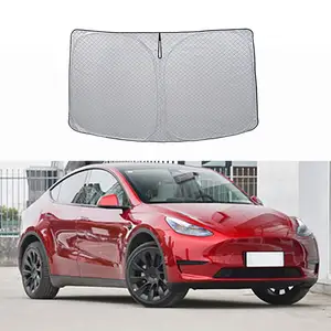 Custom Logo Window Windshield Sunshade Curtain Cover Foldable Windshield Fit Car Sunshade For Tesla Model 3 Car Window Sunshade