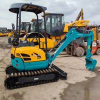 Liquidación: Miniexcavadora de orugas usada U17 de 5 toneladas con brazo oscilante, motor, caja de cambios y bomba en venta