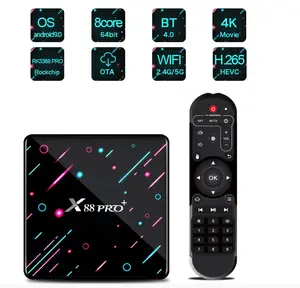 ใหม่ล่าสุด X88 Pro Plus Octa Cores RK3368ชิปเซ็ต4K Ott Tv 4 Gb Ram 64 GB Android Tv Box