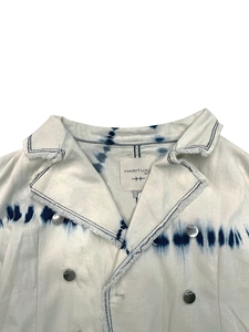 Nhà Máy Tùy Chỉnh Thiết Kế Phụ Nữ Sắc sảo Trắng Denim Giản Dị Blazer Với Màu Xanh Embellishments Phụ Nữ Áo Khoác - Product Image 4