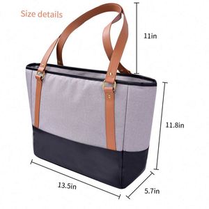 BSCI factory Custom Printed Travel <b>Women</b> <b>Laptop</b> Tote Bag Crossbody Ladies Business <b>Handbag</b> Purse - Product Image 2