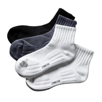 Chaussettes de sport montantes personnalisées pour hommes, en mélange de coton respirant, antidérapantes, antibactériennes, à séchage rapide, avec motif lettre, pour l'hiver, OEM de luxe