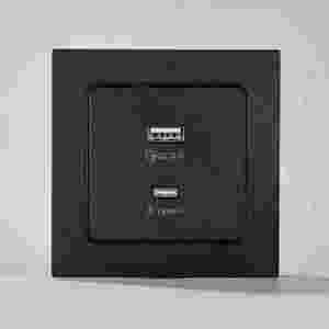 ELENDAX FH3008 Noir EU PC Panel TV Socket Femelle Mécanisme avec Port de Données RJ11 Téléphone TV/FM/2 Ports Prise Murale - Product Image 4
