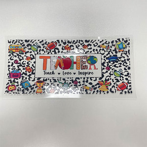 Top Sell UV DTF Cup Wrap Transfers Custom <b>Waterproof</b> Stickers High Adhesive UVDTF Cup Decor Decals 16oz Wraps - Product Image 3