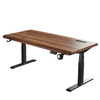 Escritorio Eléctrico de Madera Sólida con Altura Ajustable para Oficina en Casa, Configuración de Juego Ergonómica, Mesa de Computadora para Trabajar Sentado o De Pie