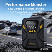 Nouvelle pompe à air rapide Max 150Psi avec lumière LED SOS, arrêt automatique, matériau ABS, affichage numérique filaire, DC 12V Max 150Psi
