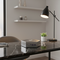 Mini PC Anbi Swarm0.73 con Wi-Fi 6E y BT 5.2, Refrigeración IceBlast 1.5, Soporte para 4 Pantallas, Adaptador de 55W