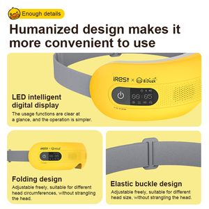 IREST y B.DUCK Masaje de amasado de presión de aire inalámbrico Masajeador de ojos eléctrico recargable con vibración de airbag inteligente - Product Image 3