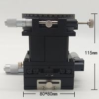 80 * mm Xyzr Plate-forme de déplacement à réglage fin optique à quatre axes Guide croisé Glissière de travail manuelle