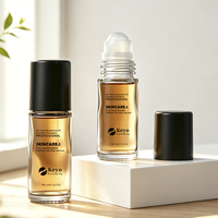 Flacon en verre vide personnalisé de 30 ml pour huile essentielle avec bille roulante en plastique et bouchon pour huile capillaire, sérum, parfum, emballage Keyo