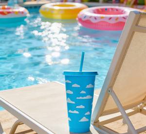 Vaso Transparente Reutilizable con Tapa y Pajita, Diseño de Nubes, para Café Helado, <span class=keywords><strong>Agua</strong></span>, Viajes, Fiestas, Vaso de Plástico - Product Image 3