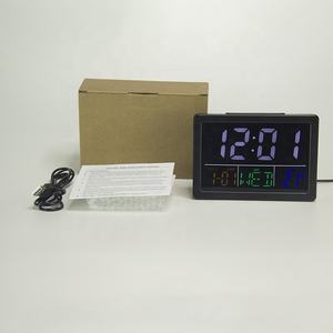 EMAF-Horloge numérique de table à LED pour le salon et le chevet, grand affichage, calendrier, alarme électronique - Product Image 5