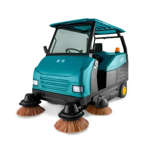 Y77 street park courtyard grassland air port parking lot district driving type floor cleaning sweeper with spay water function