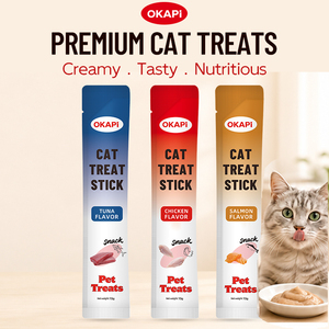 Friandises pour chats sans céréales, friandises humides à lécher, friandises crémeuses pour chats, pack 3 en 1, poulet, saumon, thon pour chats - Product Image 2