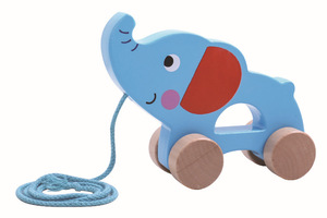 Carrito de Empujar y Arrastrar de <span class=keywords><strong>Madera</strong></span> Ecológico con Diseño de Animales de Dibujos Animados, con Sonido Personalizado, Juguete <span class=keywords><strong>Infantil</strong></span> Promocional - Product Image 5