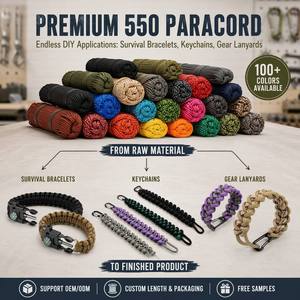 Corda Intrecciata Leggera da 100m 4mm a 7 Fili per Braccialetti, Corda da Campeggio per Sopravvivenza di Emergenza EDC all'Aperto - Product Image 3
