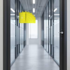 Plaque de sécurité pour fenêtre Ttake Safe, 290 x 500 mm, jaune, capteur de sécurité cassable - Product Image 2