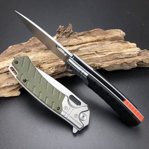 Cuchillo de bolsillo plegable con mango G10 para camping, supervivencia y caza al aire libre, calidad DIY, venta al por mayor - Product Image 5