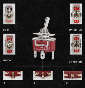 XT-11B DPDT ON/ON <b>Toggle</b> <b>Switch</b> 15A 250V Metal IP41 KaiDC From China Supplier - Product Image 1