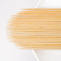 Brochettes de barbecue en bambou naturel écologiques de qualité alimentaire, pointues, biodégradables, portables, pour le camping en plein air, pour grillades au charbon de bois