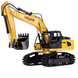 SJY-13510 1/24 Véhicule d'ingénierie RC en métal pour enfants, jouet excavateur électrique, modèle de voiture RC 2.4G, 9 canaux, prêt à l'emploi - Product Image 1