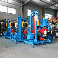 Plateforme de forage portable à moteur diesel pour puits d'eau, profondeur de 120 m, conception compacte, mini-plateforme de forage de puits d'eau sur roues