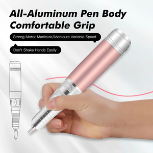 Stylo à polir les ongles, meuleuse électrique portable pour manucure et pédicure, or rose noir - Product Image 3