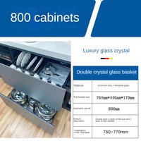 Armoire outils tirer verre tiroir type tirer panier armoires de cuisine double couche plat tirer panier pot utensor panier