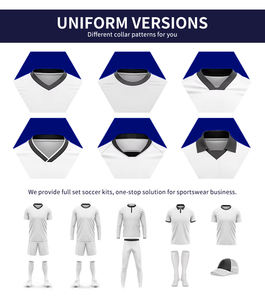 Einfarbiges Fußballverein-Trikot-Set Atmungsaktive Polyester Sublimierte Sportbekleidung Trainingsanzüge Fußballtrikot - Product Image 5