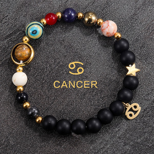 G3559, venta al por mayor, horóscopo, pulsera espiritual, piedra de cristal curativa, joyería de moda, regalo de <span class=keywords><strong>pareja</strong></span>, 12 signos del zodiaco, pulsera con cuentas - Product Image 5