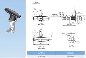 Zinc Alloy Black T Handle Compression Latches