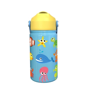 Custom Thermos Kids 12oz Stainless Steel <strong>Ocean</strong> Animals School Water <strong>Bottles</strong> Leak-Proof Locking Lid Spout Reusable <strong>Bottles</strong> - Product Image 4