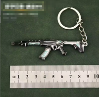 Juguetes del Juego Valorant, Diseño de Anime Impresionante, Armas Hechas a Mano, Cuchillo de Garra Mob M4, Modelo de Metal Completo, Llavero Colgante