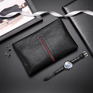 Nuova borsa da <span class=keywords><strong>uomo</strong></span> alla moda borsa da <span class=keywords><strong>uomo</strong></span> in <span class=keywords><strong>vera</strong></span> <span class=keywords><strong>pelle</strong></span> di lusso semplice <span class=keywords><strong>pochette</strong></span> da <span class=keywords><strong>uomo</strong></span> primo strato di vacchetta Casual busta Bag - Product Image 2