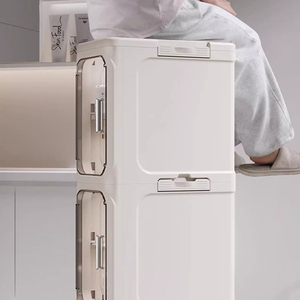 Chariot de rangement à roulettes en <span class=keywords><strong>plastique</strong></span> multi-usages Facile à assembler Chariot <span class=keywords><strong>utilitaire</strong></span> Tiroir mince Casier de salle de bain Organisateur de sol - Product Image 6
