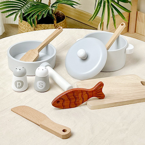 Set di Stoviglie Simulate Montessori Giochi Cognitivi di Cucina <span class=keywords><strong>Gioco</strong></span> di Ruolo Educativo Mini Cucina Giocattolo per Bambini Maschi e Femmine - Product Image 3