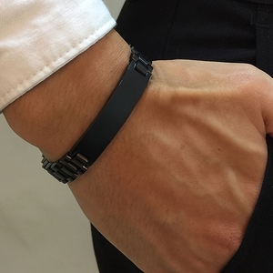 Nouveau <span class=keywords><strong>Bracelet</strong></span> Barre d'Identité Gravé Personnalisable North, Bijou en Acier Inoxydable, Gravure Laser, Nom <span class=keywords><strong>Personnalisé</strong></span>, <span class=keywords><strong>Bracelet</strong></span> de Montre - Product Image 4