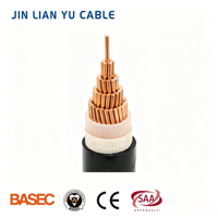 Câble d'alimentation industriel LSZH SWA XLPE en cuivre sans oxygène, résistant à la chaleur, gaine PVC conforme ROHS, basse tension 1kV/0.6kV 1*1.5