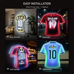 Regalos <span class=keywords><strong>de</strong></span> Camisetas Personalizadas, Espejo Infinito con Luz LED <span class=keywords><strong>de</strong></span> Neón con Diseño <span class=keywords><strong>de</strong></span> Camiseta <span class=keywords><strong>de</strong></span> Fútbol, Decoración para Cuarto <span class=keywords><strong>de</strong></span> Hombre, Cumpleaños - Product Image 5