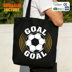Reusable Eco-Friendly Heavy Duty Cotton <b>Canvas</b> Tote Bags for <b>Football</b> - Product Image 1