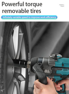 3000N แรงบิดสูงแบบไร้แปรงถ่าน21โวลต์แบตเตอรี่ลิเธียมชาร์จได้สำหรับการบำรุงรักษายานยนต์ไร้สายแบบทนทาน - Product Image 3