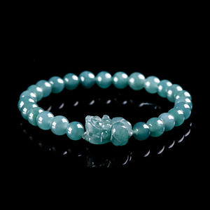 Pulsera de Jadeíta Natural Azul Agua con Pi Xiu, UNISEX, Estilo Chino, Joyería para Mujer, Diseño Original, SL126 - Product Image 1