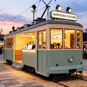 Modello di Tram in Ferro Battuto Stile Retrò Vintage per Centro Commerciale, Strada Pedonale, Punto Turistico, Esposizione Decorativa Popolare su Internet - Product Image 3