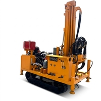 Machine de forage de puits d'eau sur chenilles la plus vendue, portée maximale 300m, certifiée CE ISO, pour forage profond