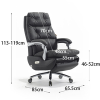 Fauteuil de Direction Inclinable de Luxe Moderne en Cuir Véritable Électrique et Mécanique Ergonomique pour Dirigeant