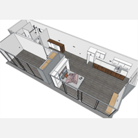 Casa Contenedor Prefabricada Expandible Moderna y Transpirable de 40 Pies x 20 Pies, Villa Prefabricada, Edificio de Oficinas Portátil y Plegable