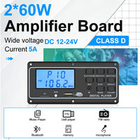 Module amplificateur Bluetooth V5.3 VIRE 120W avec décodeur MP3 2*60W pour autoradio, microphone, radio, lecteur MP3 DIY, module USB en plastique