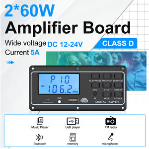 VIRE 120W pour Bluetooth V5.3 Amplificateur MP3 Décodeur Carte 2*60W Car Audio Microphone Radio DIY MP3 Player USB Module Made Plastic - Product Image 2